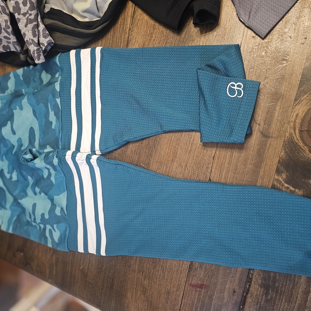 Blue Camouflage  Leggings